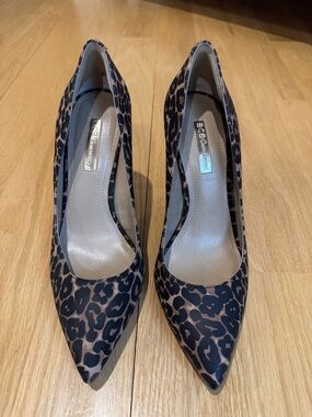 BCBGeneration Leopard Print Pointed Toe Pumps - Black/Brown